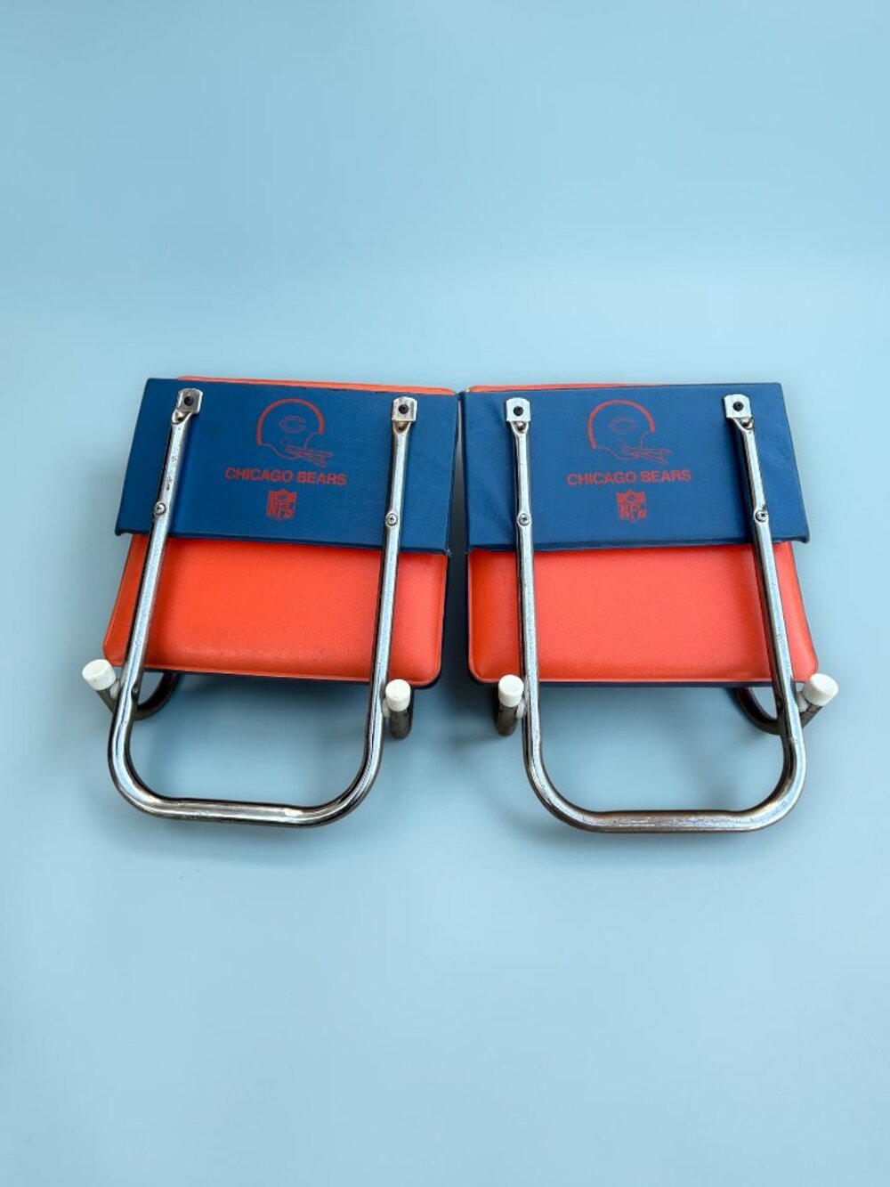 2 RARE Vintage Chicago Bears Folding Padded Football Stadium Seat NFL